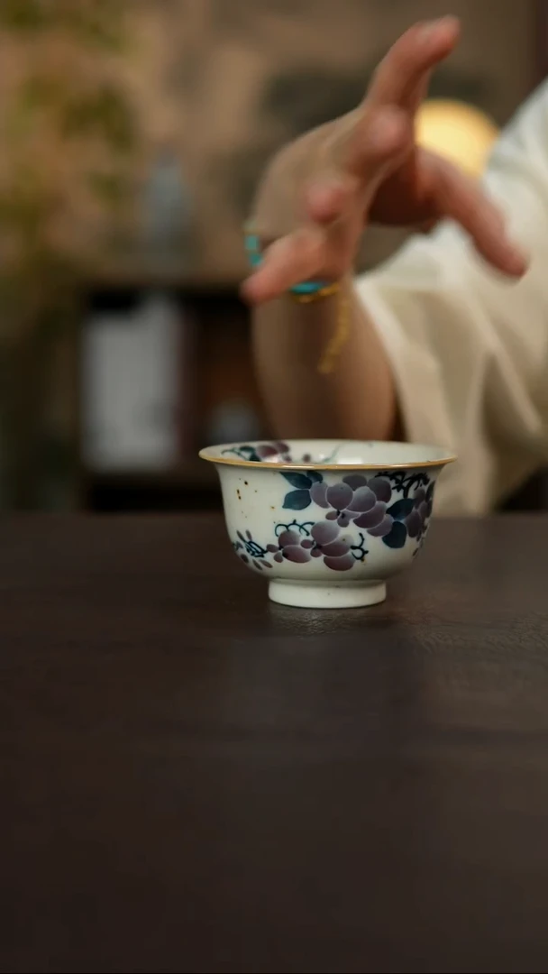 杯景德镇陶瓷杯碗柴烧多人