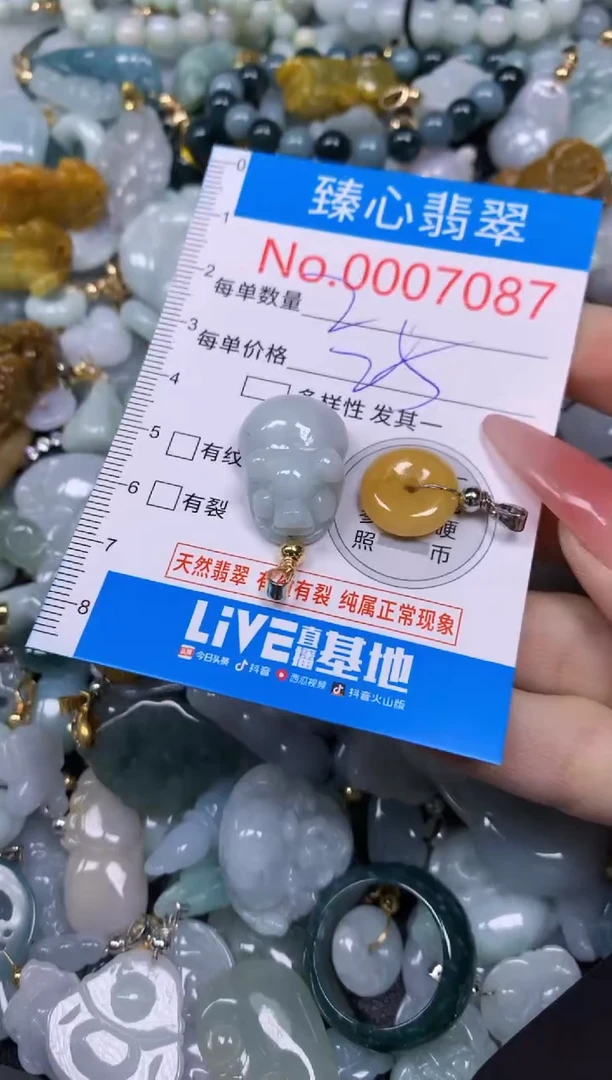 【闪购商品】翡翠颈饰未镶嵌含绳0007087