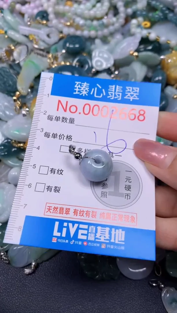 【闪购商品】翡翠颈饰未镶嵌含绳0002668