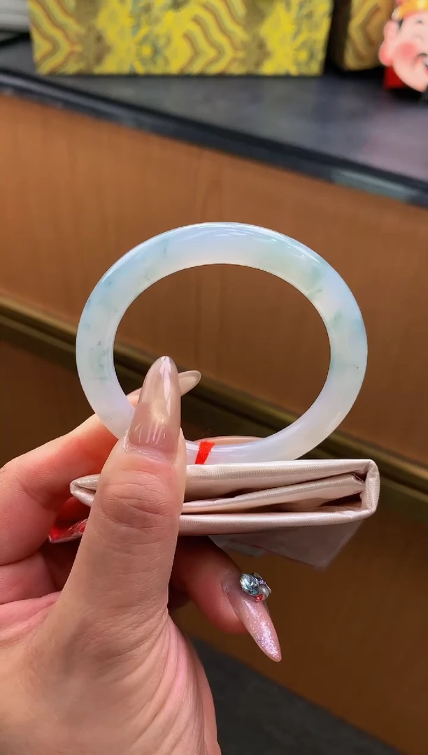 未镶嵌手镯翡翠-F17-圆条52.1