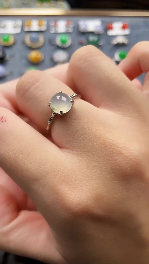 银S925镶嵌戒指翡翠27