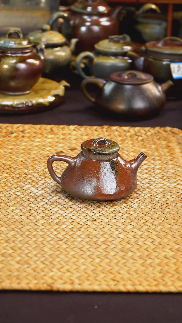 茶壶紫砂纯自然柴烧