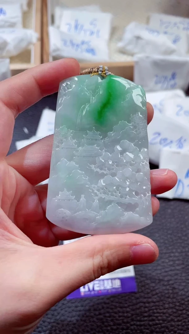 翡翠未镶嵌颈饰00008643
