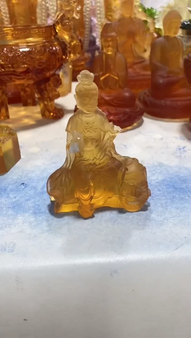 手工艺品琉璃小普贤