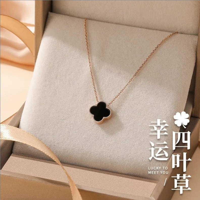 合金项链 合金项链 四叶草 小香风项链