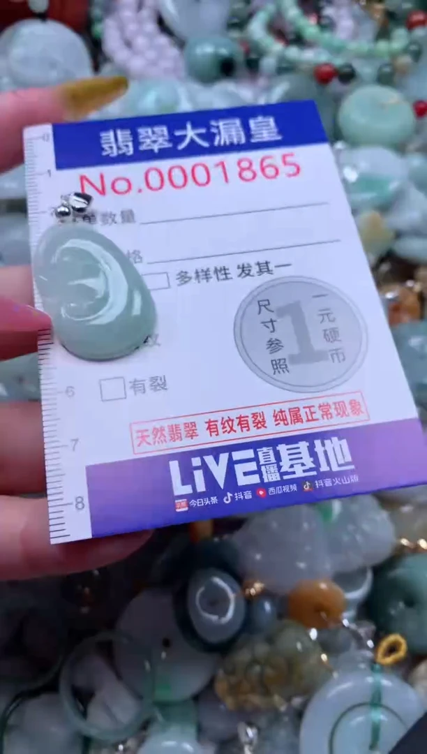 翡翠未镶嵌吊坠(不含链)1865