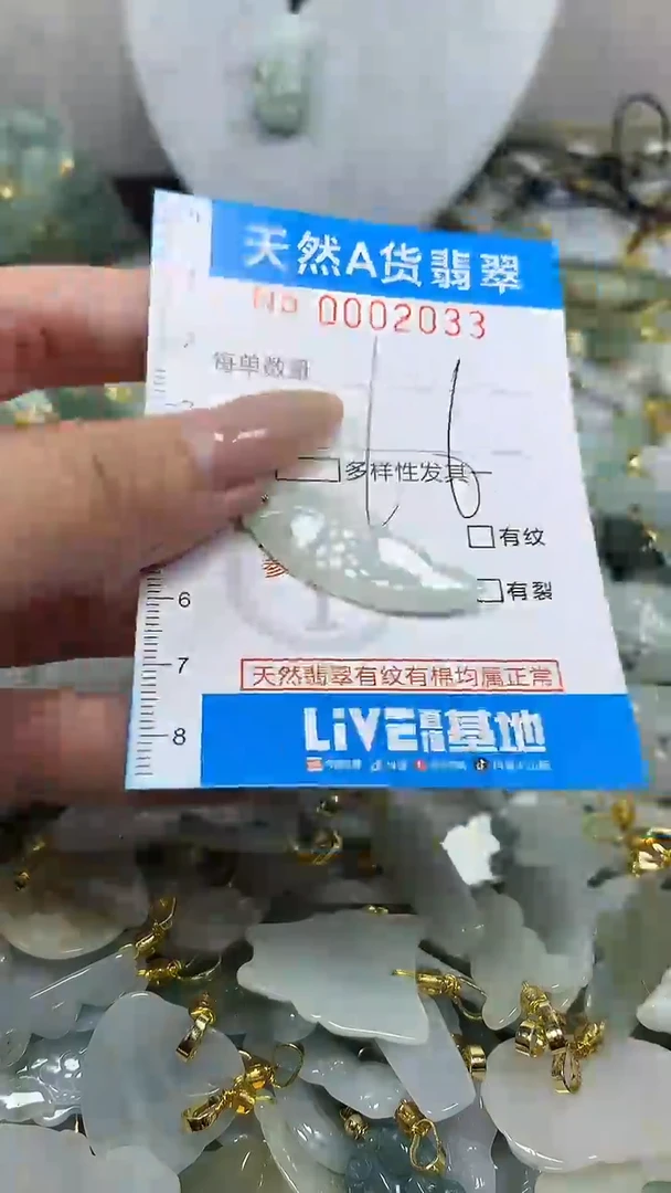 翡翠未镶嵌颈饰净货挂件-2033