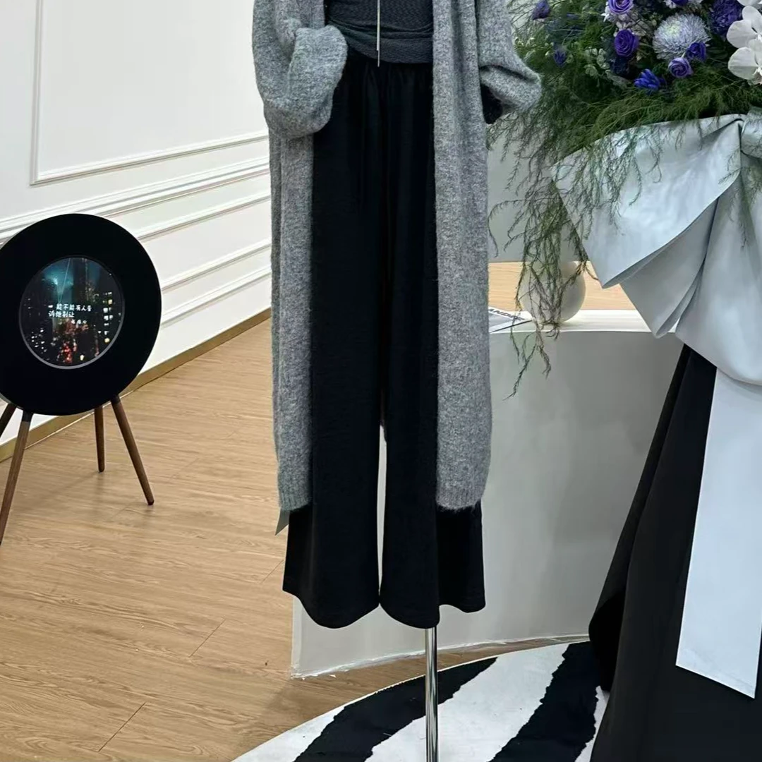 【夜澜灵动】高定轻奢简约风高腰显瘦百搭休闲裤-970