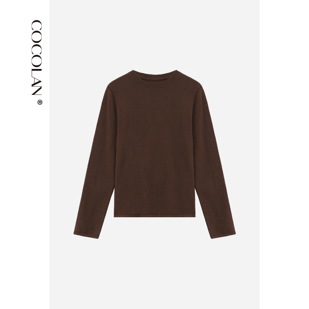 秋冬纯色山羊绒绵羊毛毛衣女打底