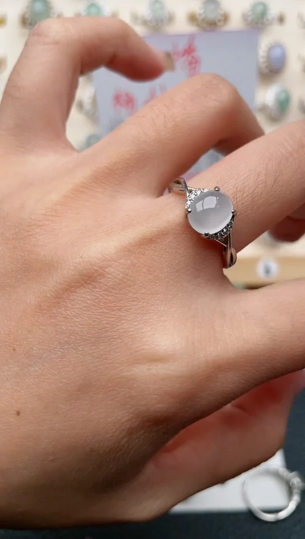 【闪购商品】翡翠戒指银S925镶嵌1111