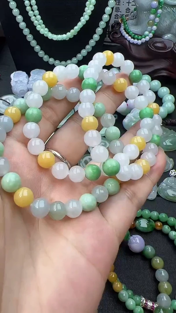 未镶嵌手串翡翠玉珠卡7.6 多样性发其一