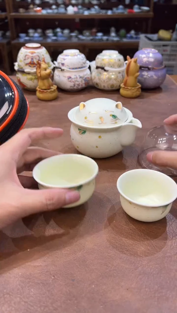 真的很便宜会开片的旅行茶具