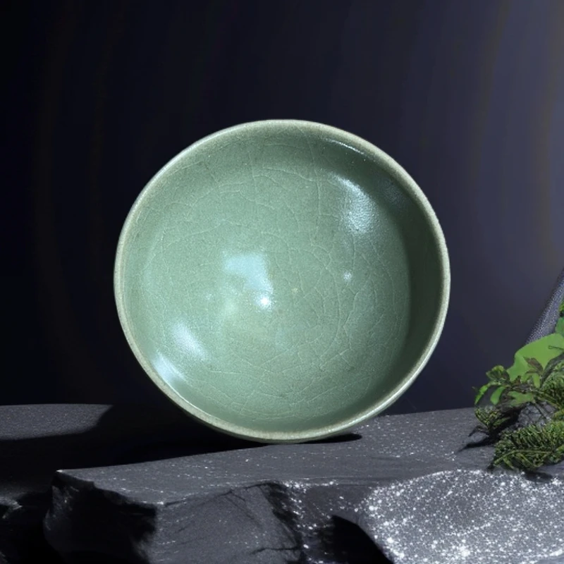 东沟窑青瓷茶盏陶瓷斗笠杯主人杯天青釉纯手工纯手工名窑