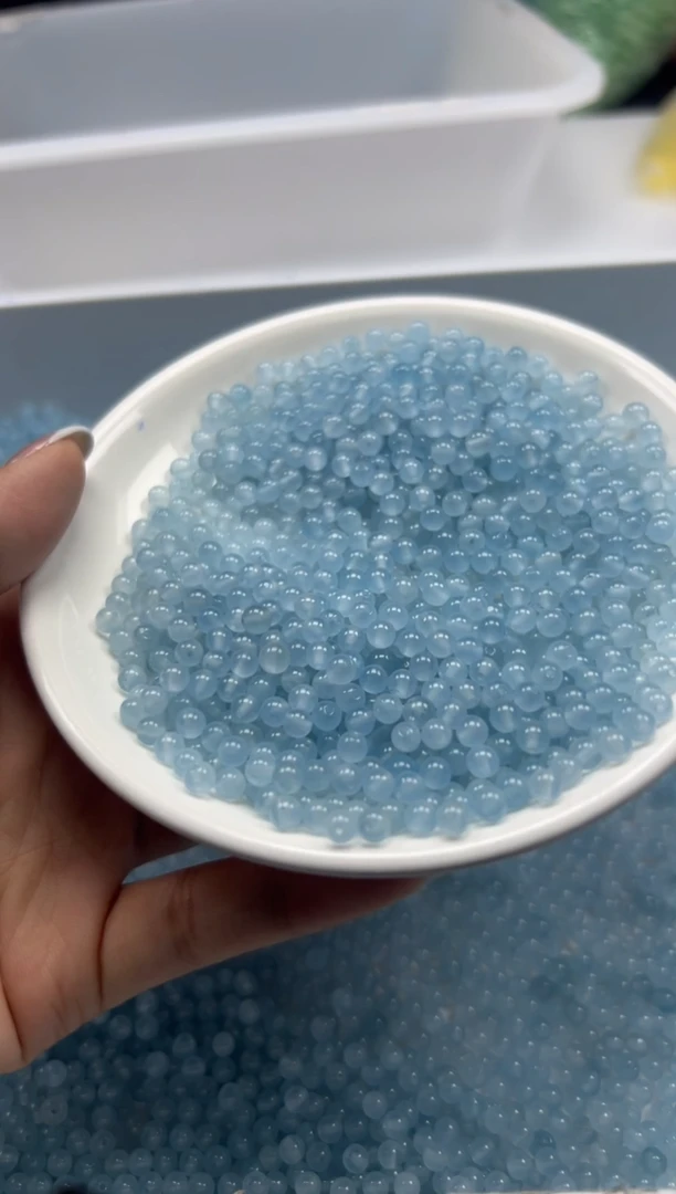 玛瑙/玉髓颈饰未镶嵌w793冰川蓝玛瑙4mm*108颗