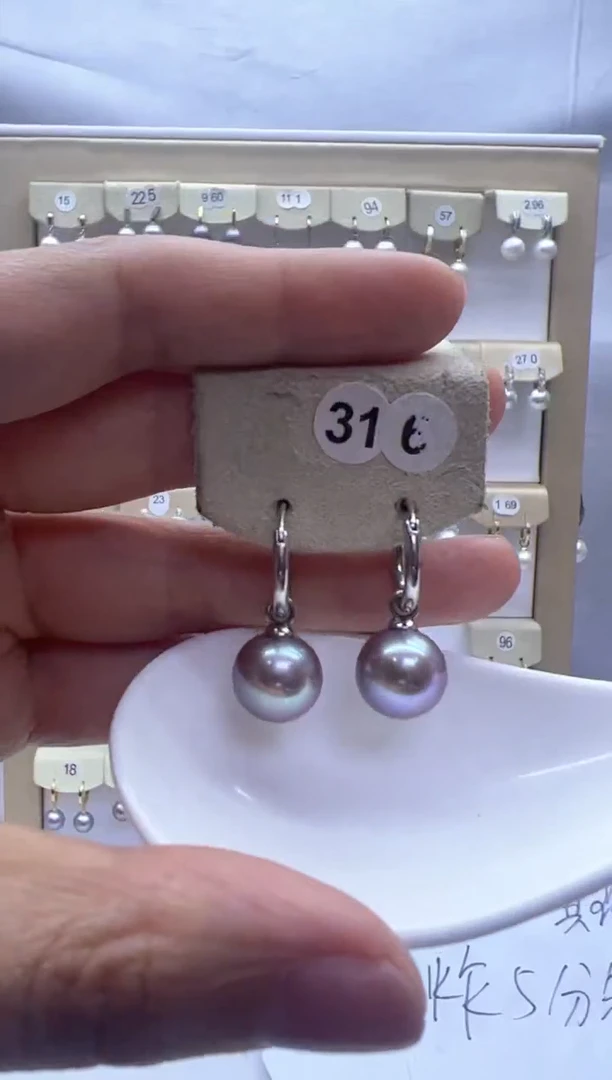 【闪购商品】淡水珍珠耳饰银S925镶嵌316