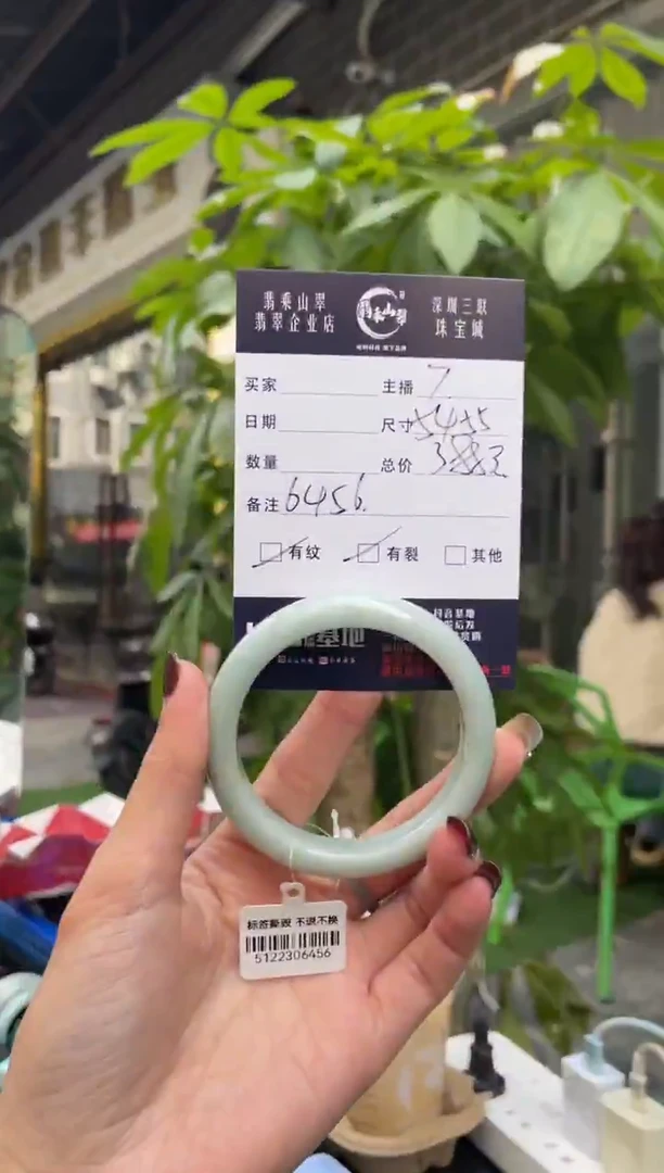 未镶嵌手镯翡翠Q 54正圈 6456