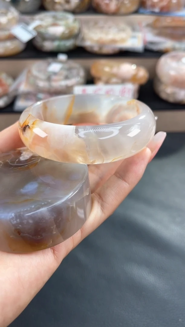 未镶嵌手镯石英质玉59（赠品镯心 不保证完美）