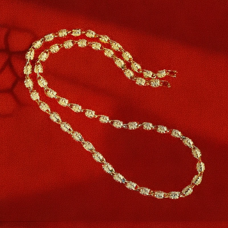 【木木】镀K999 流行女 款合金南瓜珠子项链【ZL727120】