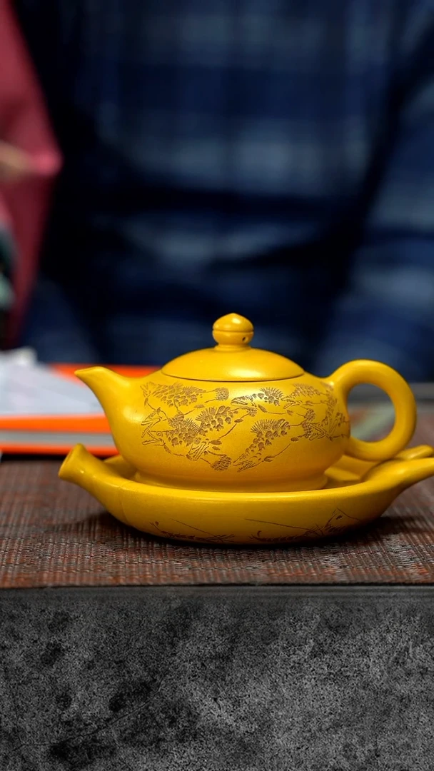 【闪购商品】紫砂茶壶鱼乐套组 琉璃黄金段PHJ