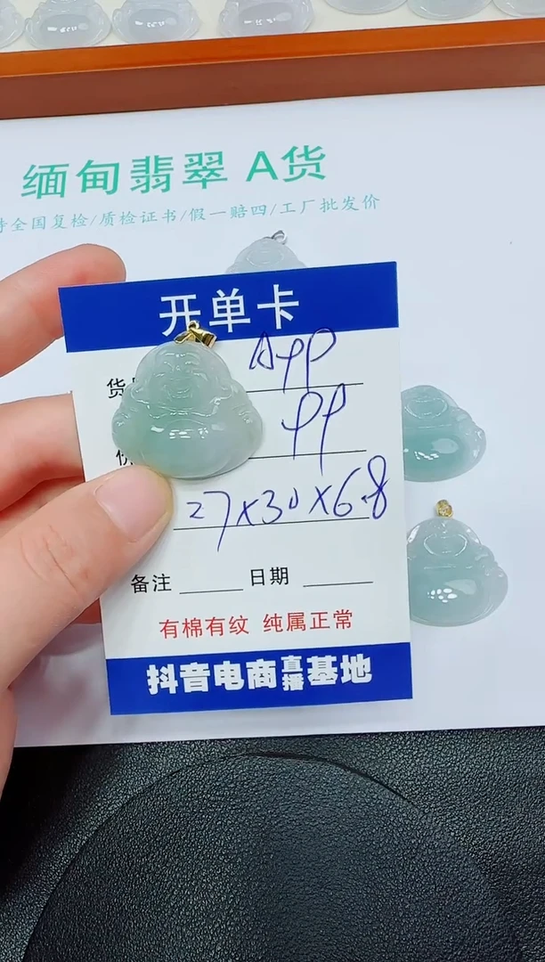 翡翠未镶嵌吊坠(赠链)A99