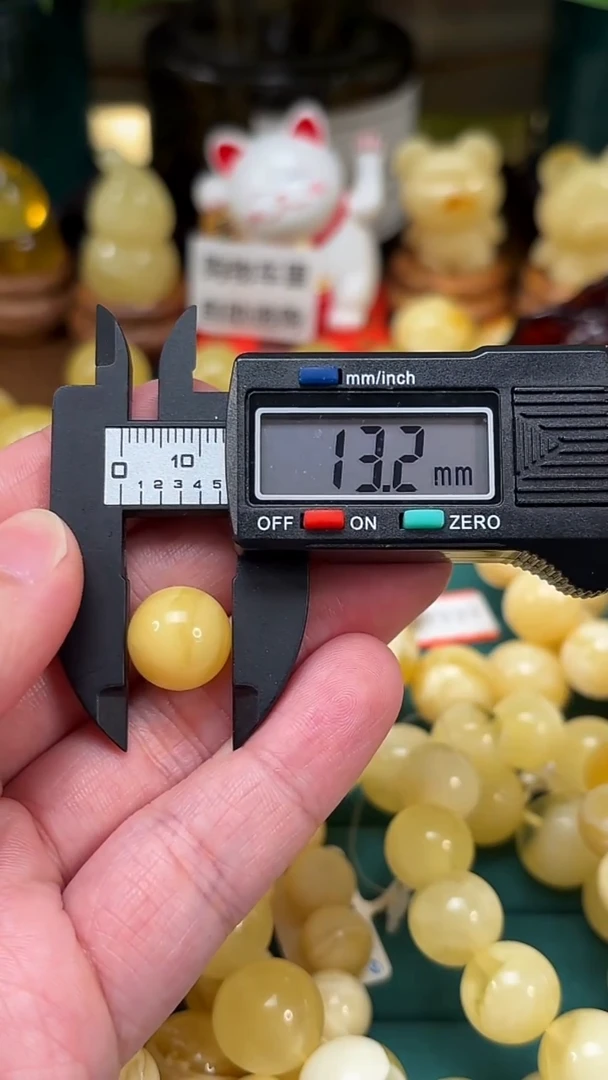 手链蜜蜡未镶嵌H6 特价福利 亏钱 蜜蜡单珠 1.32克 13mm