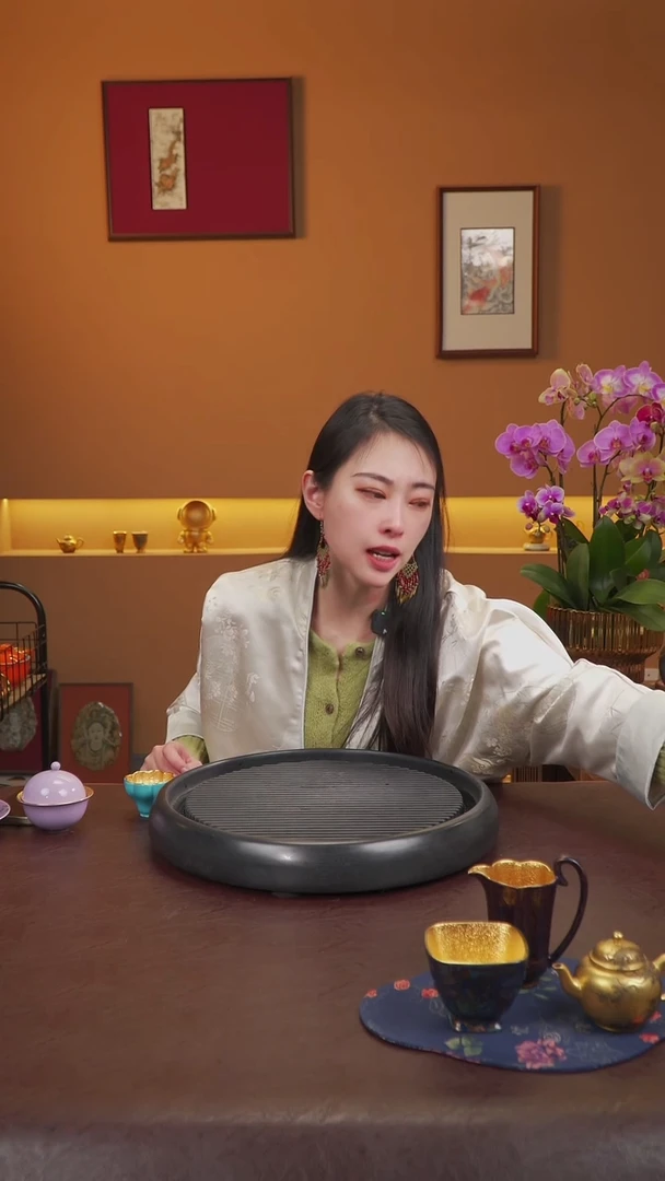 【闪购商品】杯【宜景窑天目釉蓝釉鎏金】预定大号星月菩提