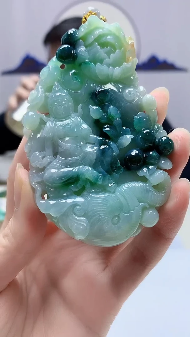 【闪购商品】定制翡翠未镶嵌5152zm-毛货挂件人物132