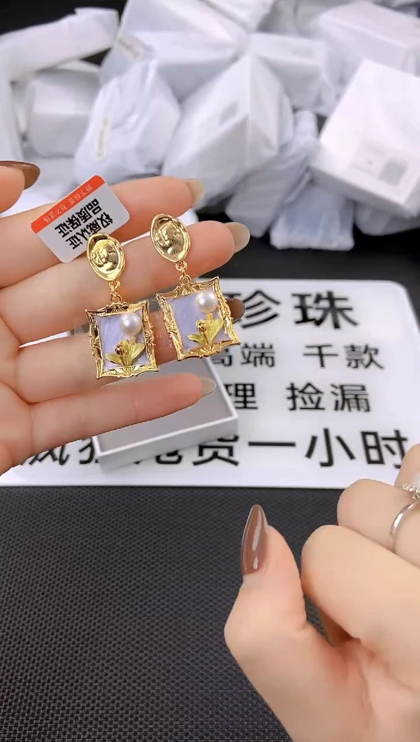 未镶嵌耳饰淡水珍珠ed1063