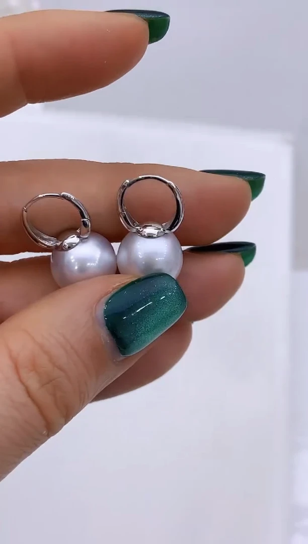 【闪购商品】海水珍珠耳饰18K金镶嵌146 11-12mm