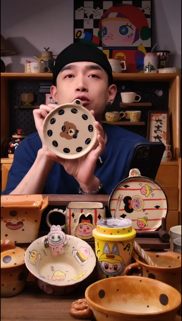 杯子景德镇可爱设计师款陶瓷