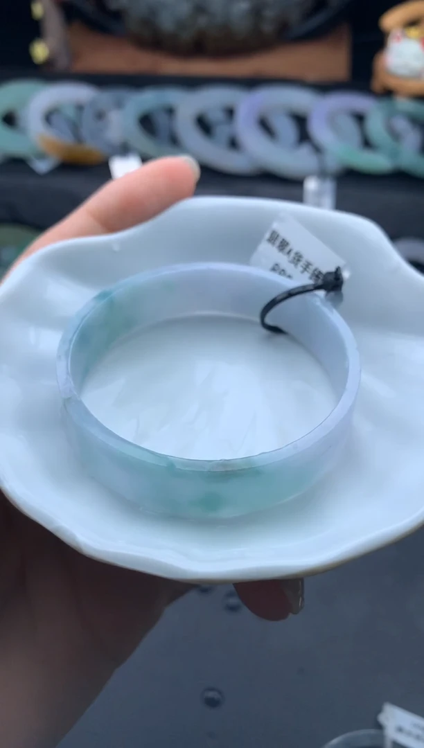 未镶嵌手镯定制翡翠52-53
