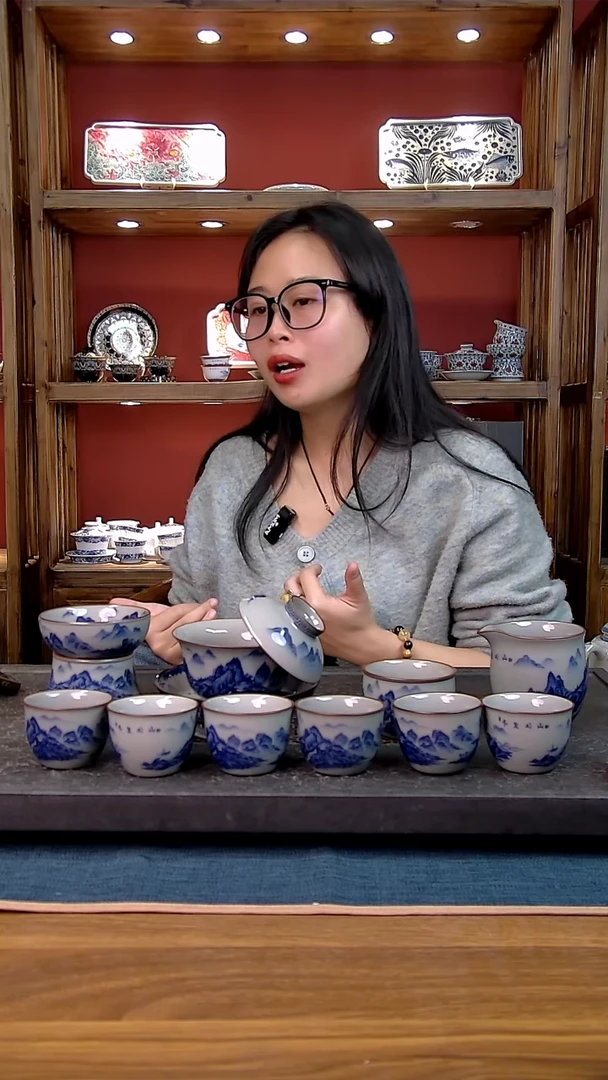 简装家用款10件套 老陶泥开片纹陶瓷茶具