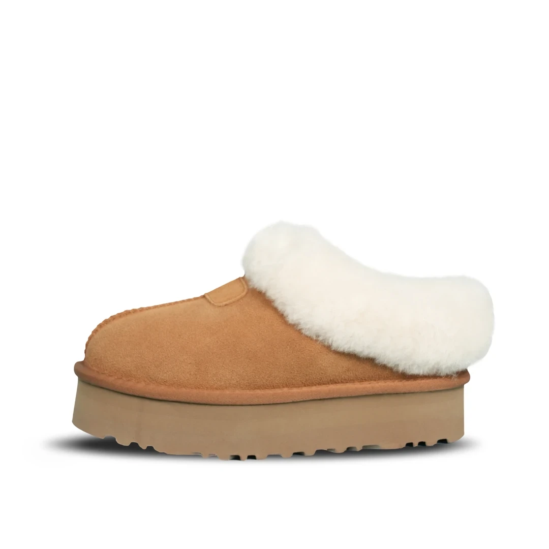 【厚底塔次特3-4公分】外牛皮 内羊皮毛一体雪地靴冬季保暖百搭舒适