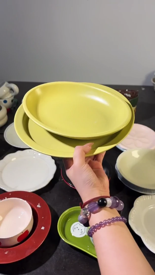 陶直播微瑕椭圆+圆盘2件套