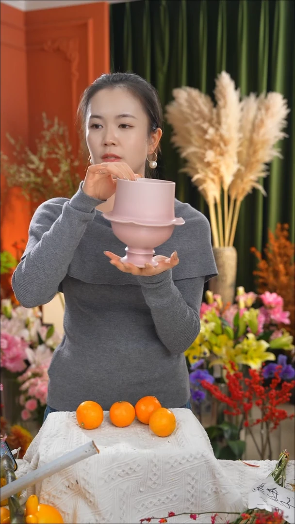 陶瓷花盆 【粉色】