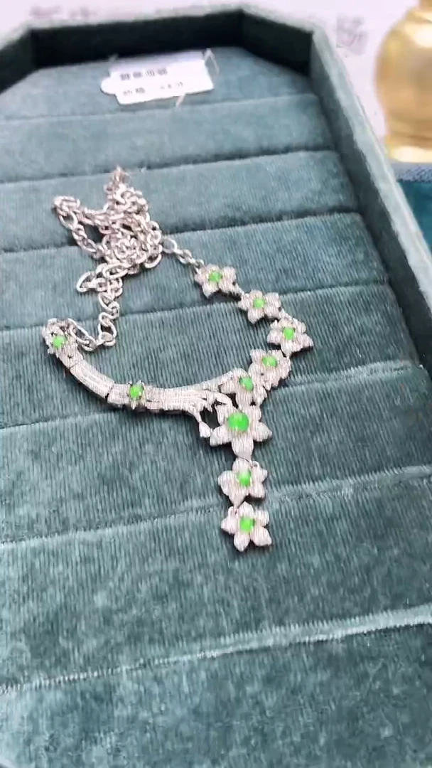 项链银S925镶嵌翡翠584ZB1129产品一个（多样性）