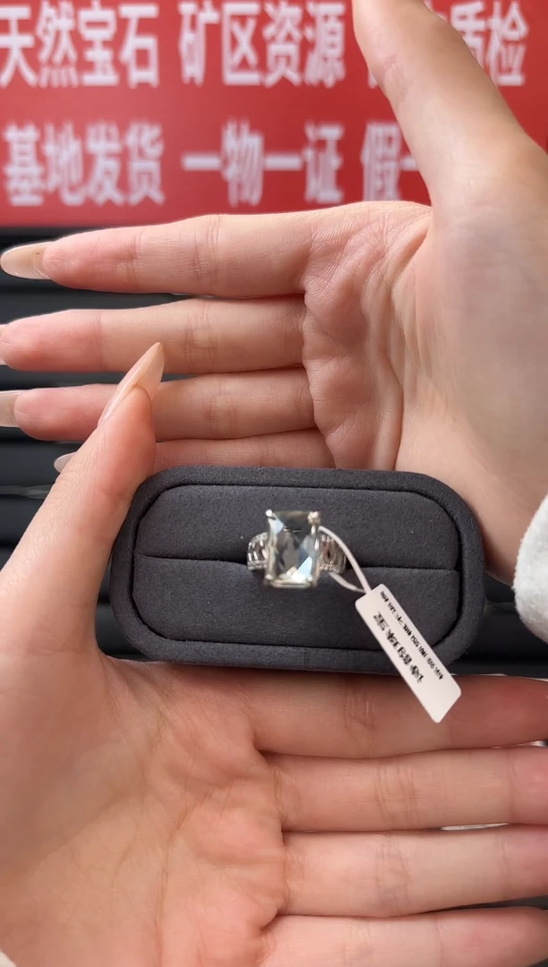 银S925镶嵌戒指水晶戒指