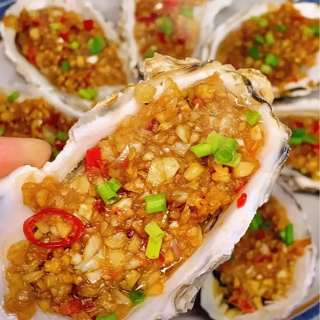 蒜蓉烤生蚝【老笨海鲜】现烤！