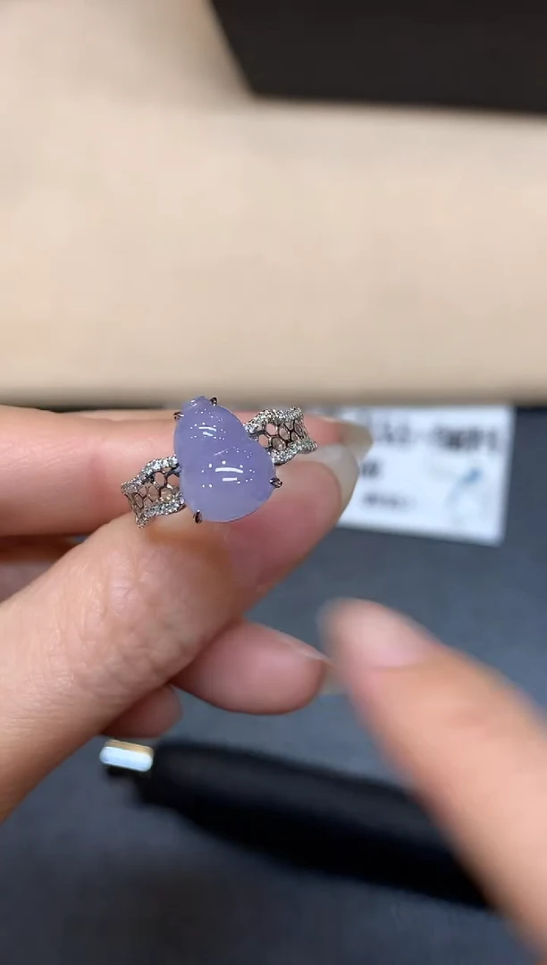 18K金镶嵌戒指翡翠【24小时鉴赏期】葫芦【无服务费