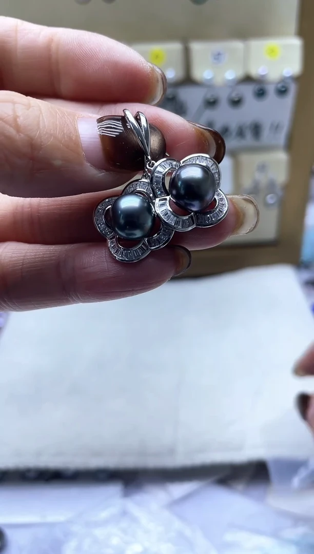 【闪购商品】海水珍珠耳饰银S925镶嵌2