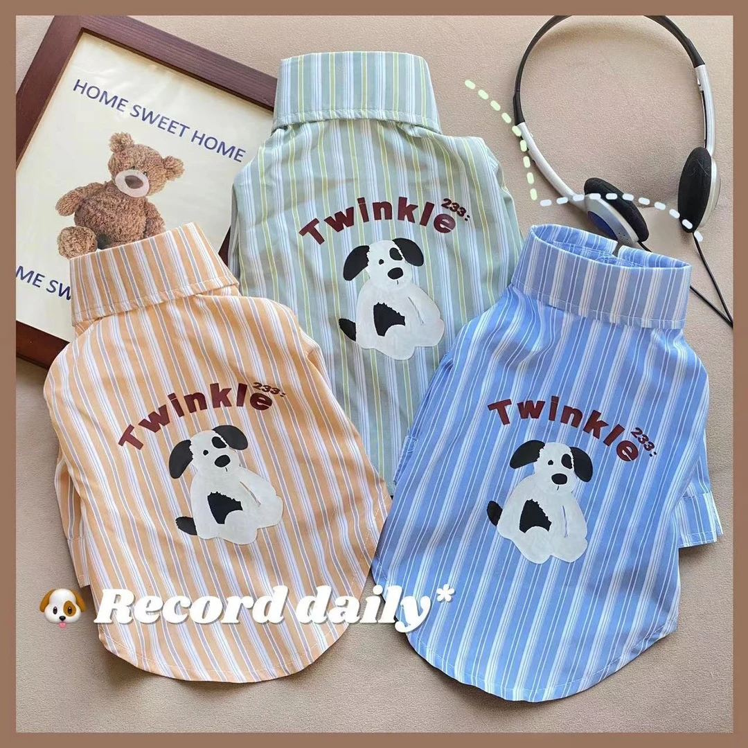 狗狗衣服夏季宠物春衬衫雪纳瑞比熊泰迪博美中小型犬猫咪上衣薄款