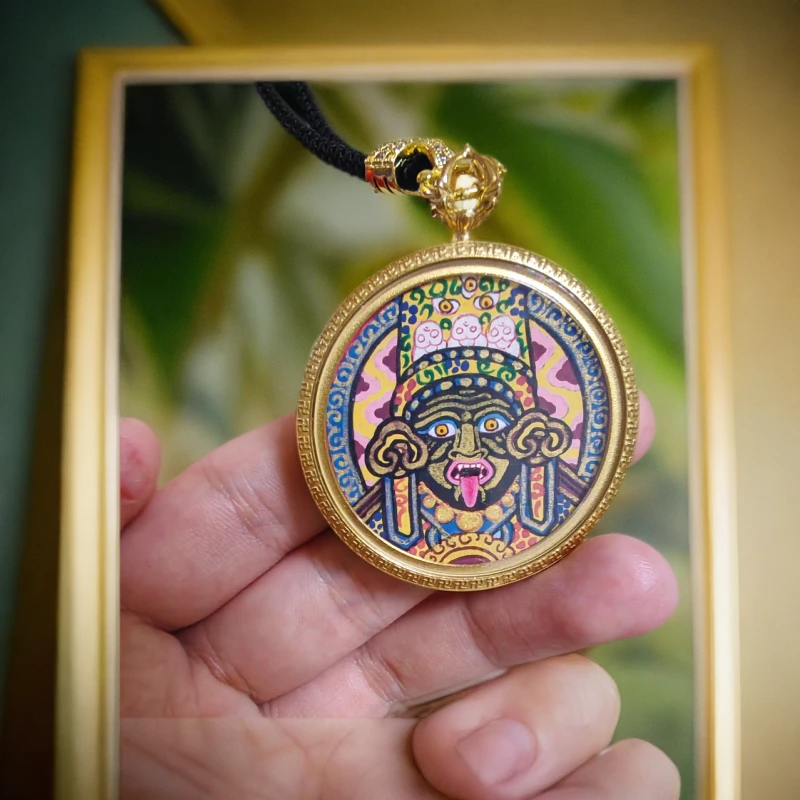 【福利】纯手绘3.5cm扎基拉姆唐卡吊坠