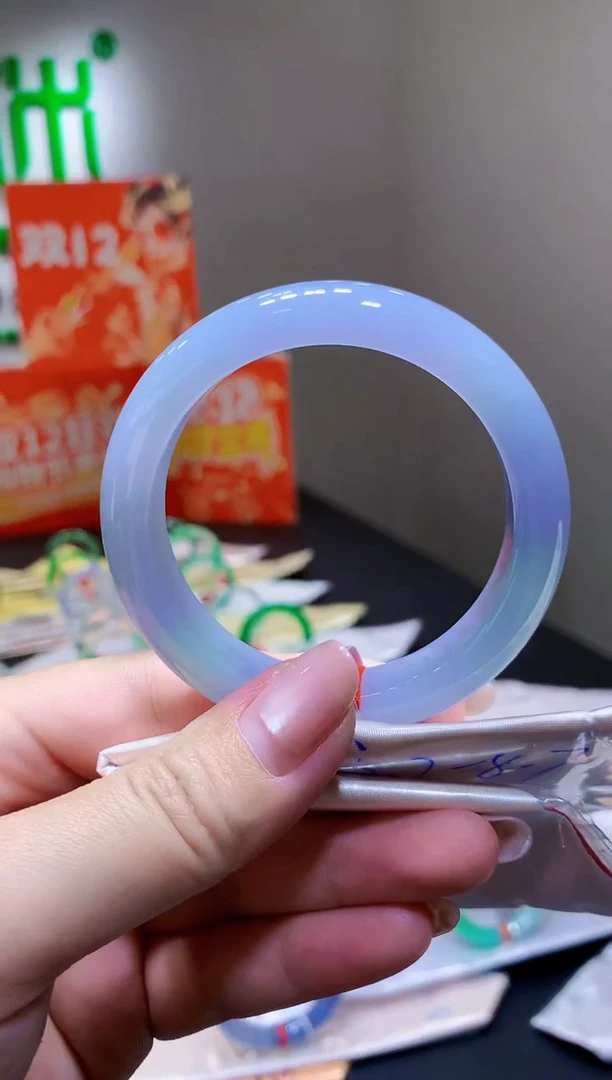 未镶嵌手镯翡翠-k8 天然缅甸A货翡翠54.2正圈