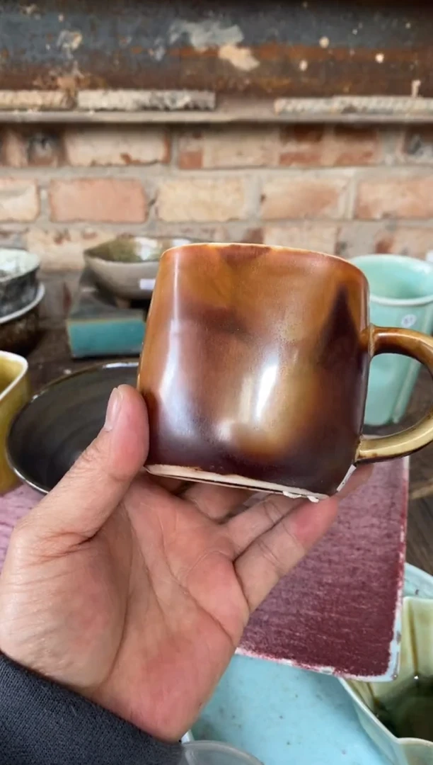 【闪购商品】杯浪鬼柴烧 釉绘柴烧盘