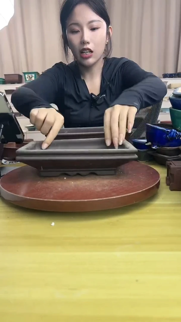 紫砂花盆浅草紫砂花盆微瑕