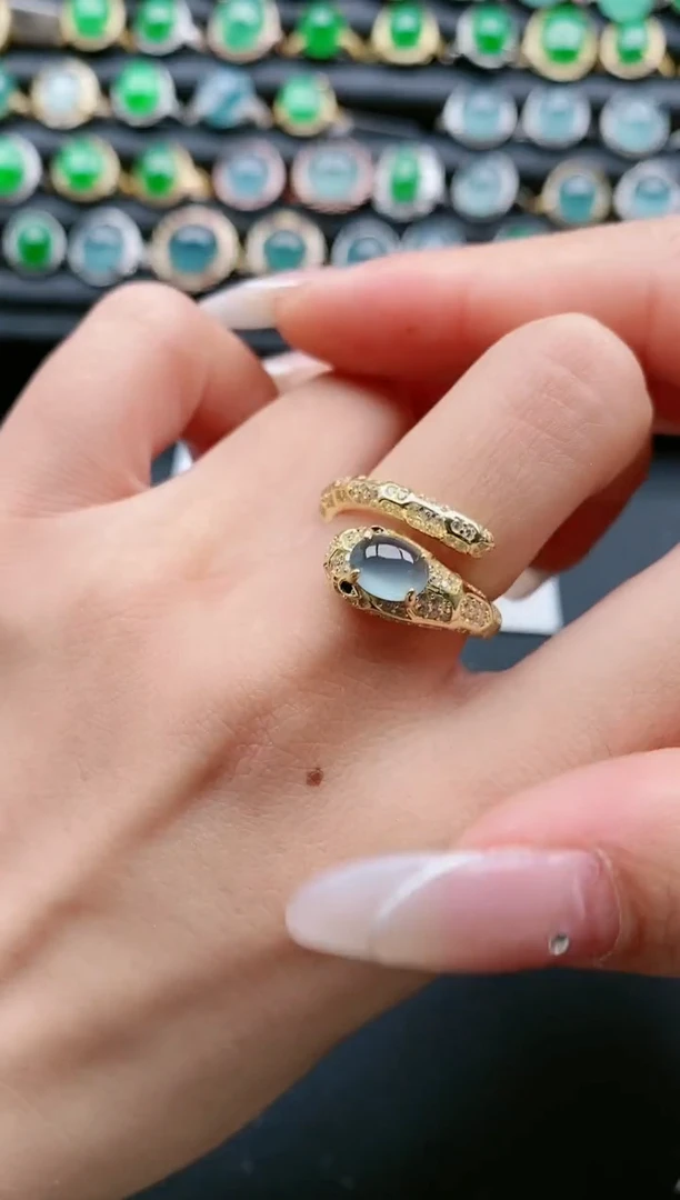 【闪购商品】翡翠戒指银S925镶嵌1111111