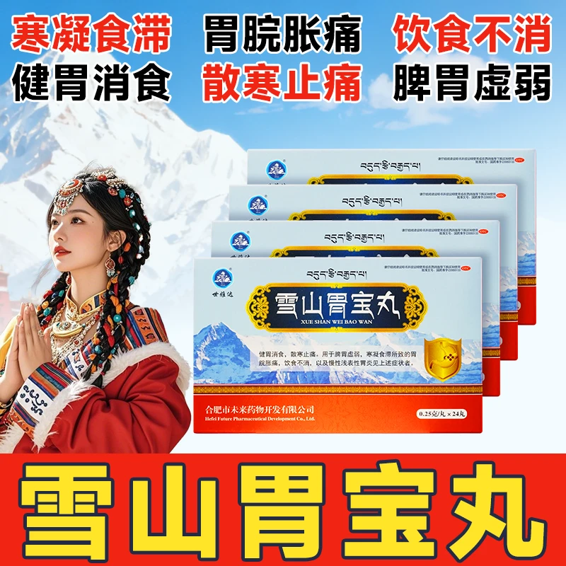 世雅达雪山胃宝丸0.25g*24丸官方正品胃病胃痛修复胃黏膜的药胃药肠胃消化用药胃痛胃脘胀痛国药准字健脾消食慢性胃炎大便粘腻