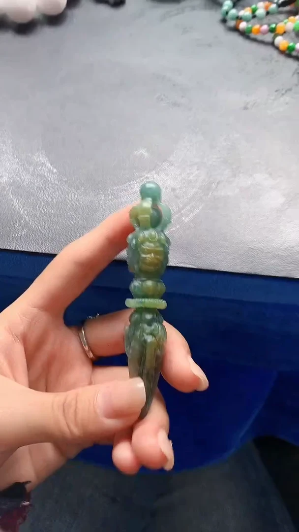 未镶嵌挂件翡翠天然A货翡翠降魔杵