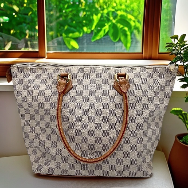 95新 LouisVuitton/路易威登 白棋盘格托特1062 8352