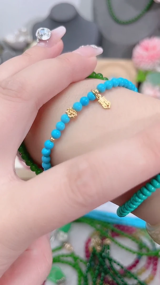 银S925镶嵌手链水晶圆50